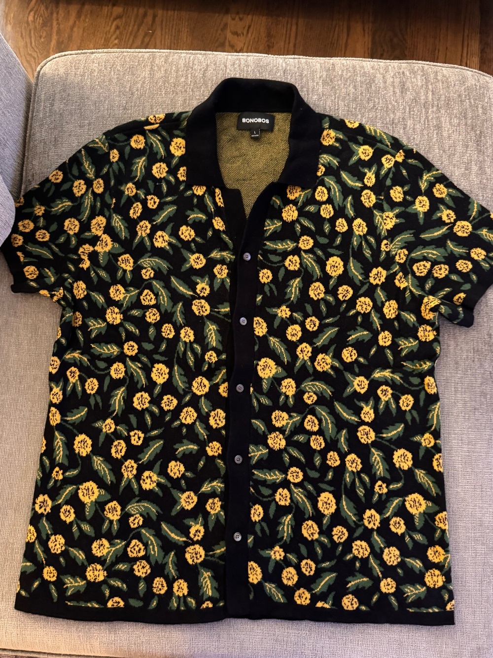 Men’s Bonobos short sleeve button down knit shirt
